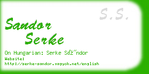 sandor serke business card